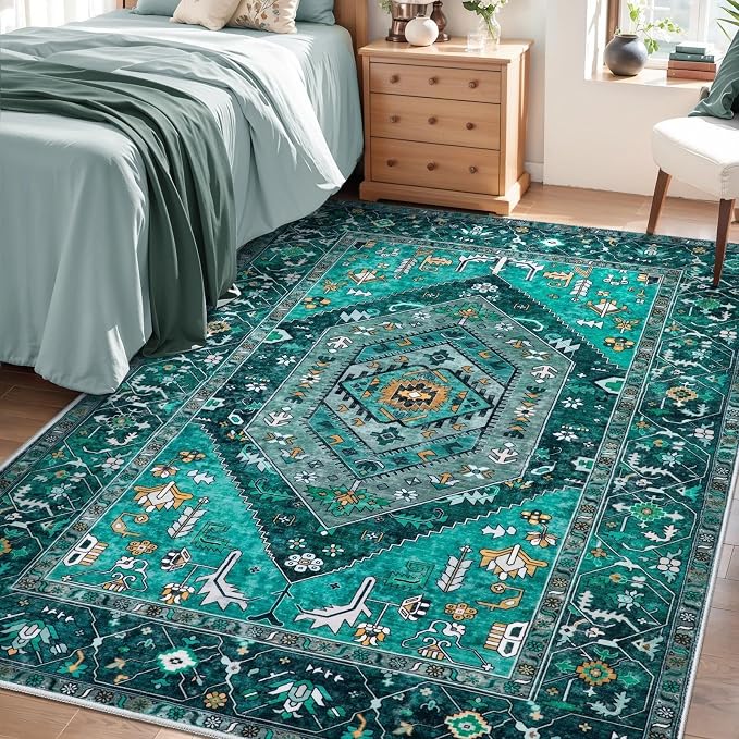 SERISSA 3x5 Washable Non Slip Boho Area Rug by SERISSAHomeDecorCollection