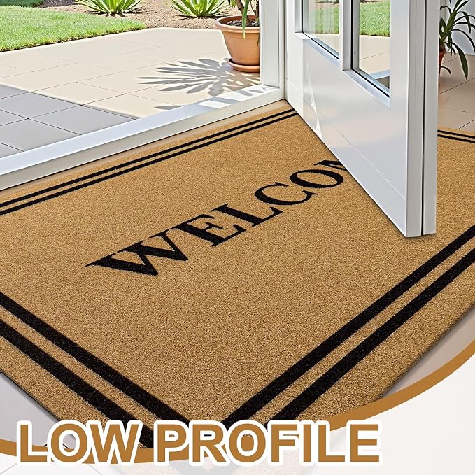 OLANLY Front Door Mat, Low Profile Doormat, Stain and Fade Resistant, - Image 4