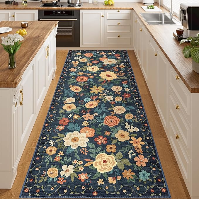 DUKINO 3x8 Kitchen Runner Rug, Washable Rug by DUKINO