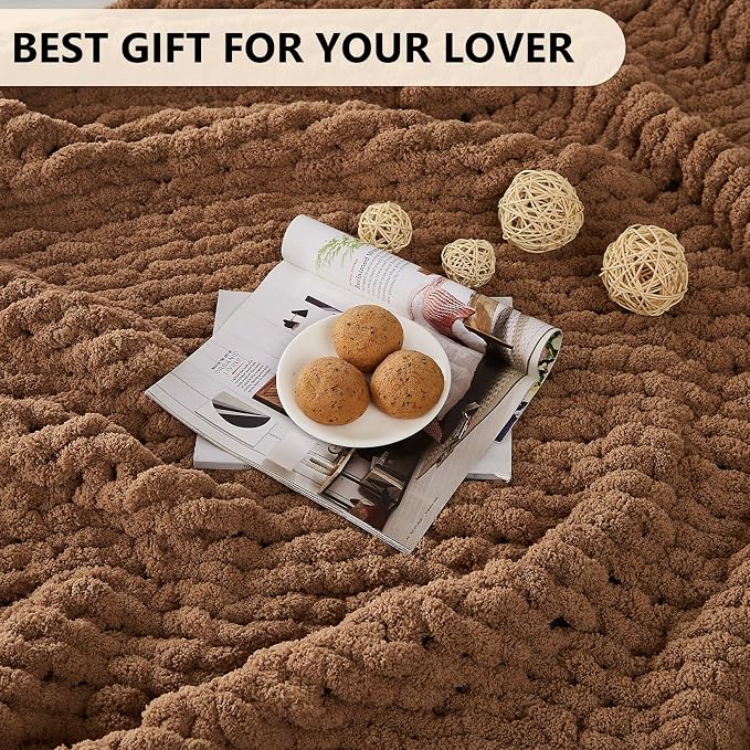 L'AGRATY Chunky Knit Throw Blanket - Image 7