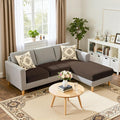 Hokway Chaise Cover and Couch Cushion Covers Set, Separate Sectional Sofa by Hokway