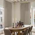 Burlywood Birch Linen Sheer Pleated Curtains 120 Inches Long 70 Inch Wide | by Twodrapes