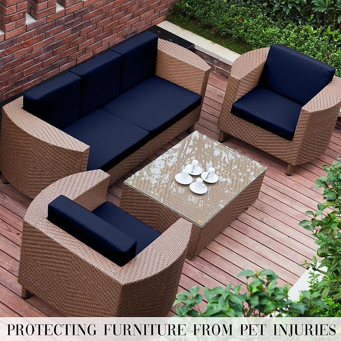 14PCS Patio Cushion Covers, Patio Furniture Couch Seat Slipcovers | Washable - Image 6
