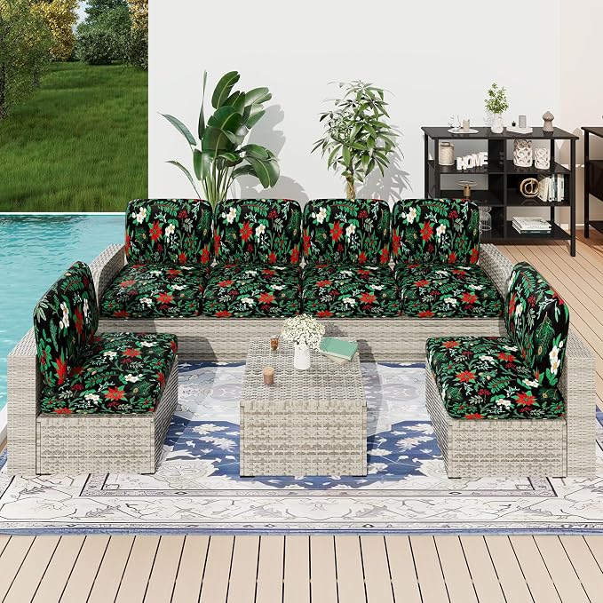 Printed Couch Cushion Covers, Sofa Covers Washable - Image 2