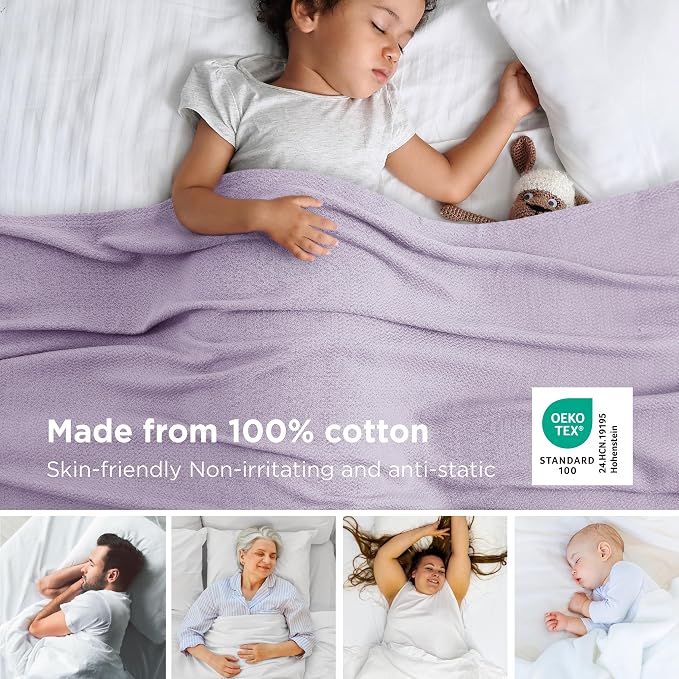 Bedsure GentleSoft 100% Cotton Blanket King Size - Image 2