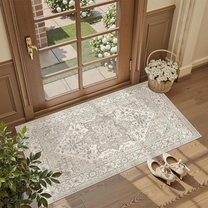 Madane Washable Area Rug 2x4, Small Entryway Rugs Non-Slip, Low-Pile Floor - Image 3