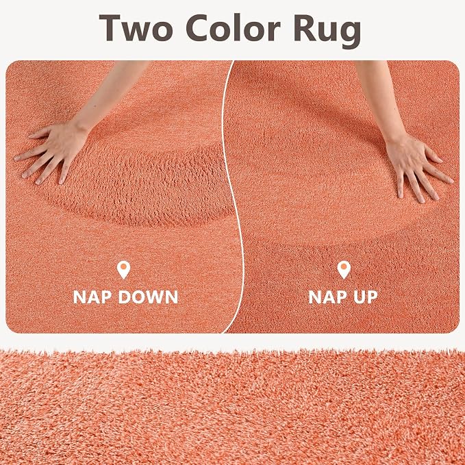 2x8 Orange/White Runner Rug Washable Non-Slip - Image 9
