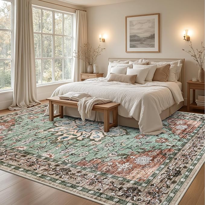 8x10 Area Rugs Living Room: Washable Rug - Image 4