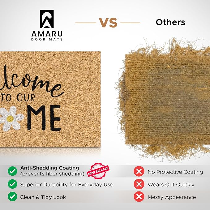 Coir Welcome Mat, Welcome to Our Home, 17x29 in | 100% Natural Coir, - Image 4