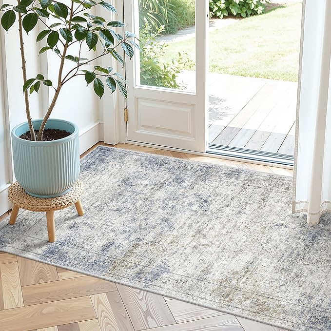 2x4 Rug Runners for Hallways Non Slip, Nursery Room, Soft Runner Rug, Stain by Restydon