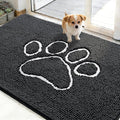 OLANLY Dog Door Mat for Muddy Paws 48x30, Paw Print Design Chenille Mud Mat | by OLANLY
