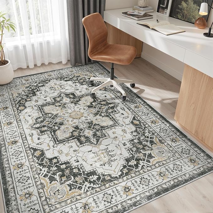 Madane 6x9 Area Rugs for Living Room, Soft Vintage Washable Rug, Dining Bedroom - Image 4