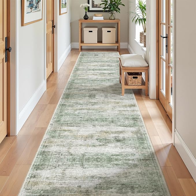 2x10 Runner Rug Non Slip, Washable Hallway Runner Rug, Laundry Room, Soft - Image 3