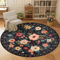 DUKINO 6ft Round Rug, Soft Washable Circle Rug by DUKINO