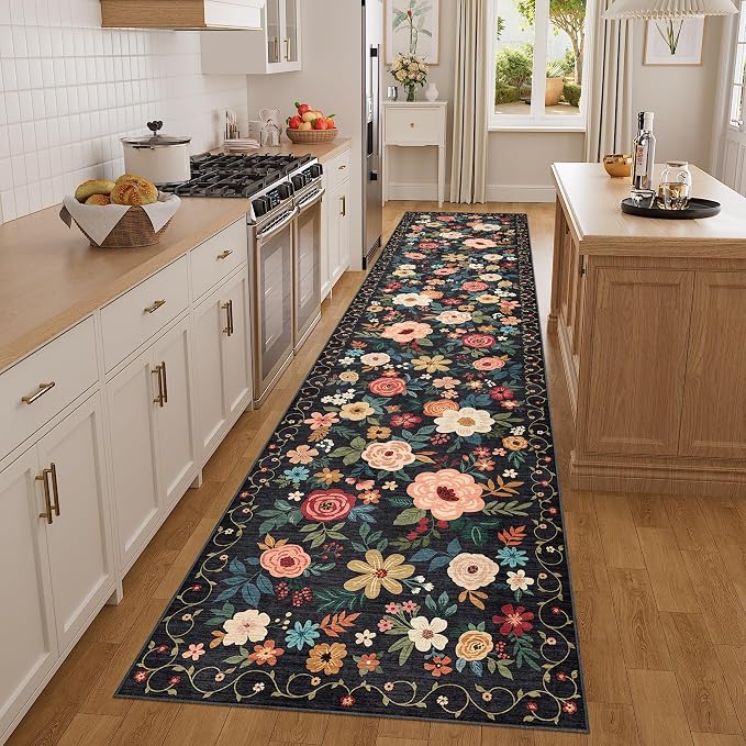 DUKINO 3x14 Washable Runner Rug, Non Slip Long Kitchen Runner Rug, Low Pile - Image 3