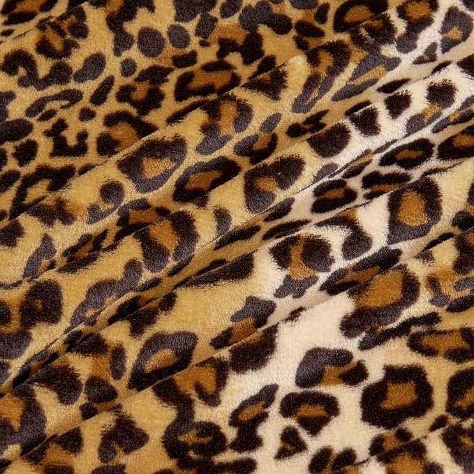Edenleaf Fleece Queen Size Super Soft Cozy Leopard Print Blanket - Image 7