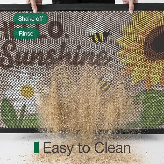 LUMI Outside Welcome Door Mat 32x47, Non-Slip Durable Rubber Easy Clean | - Image 6