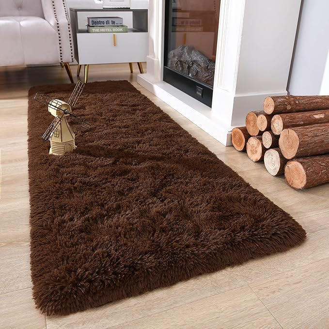 Chicrug Soft Runner Rug for Bedroom Living Room Plush Fluffy Rug 2x8 | Shag - Image 3