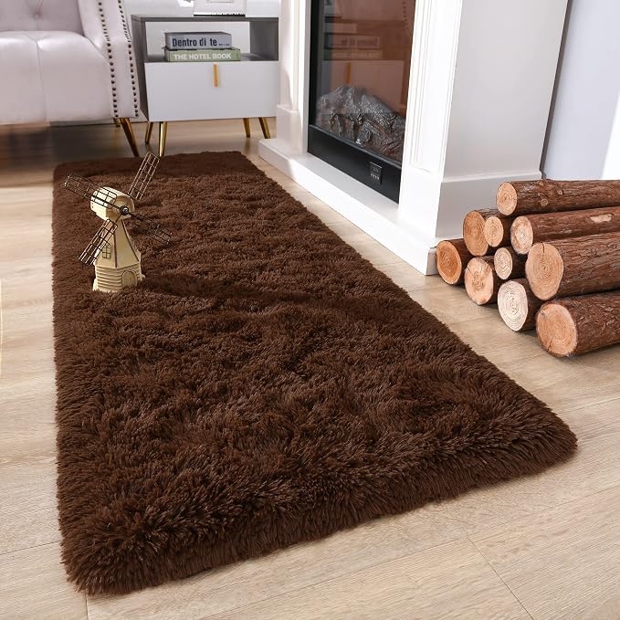 Chicrug Soft Runner Rug for Bedroom Living Room Plush Fluffy Rug 2x6 | Shag - Image 3