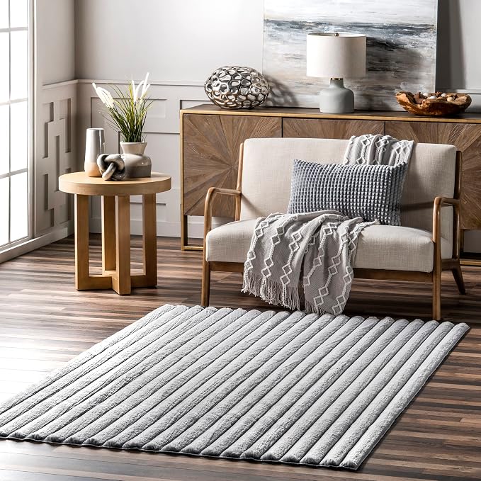 nuLOOM SuperiorWash Collection Kai Silver, Fluffy and Cozy, High Traffic by nuLOOM