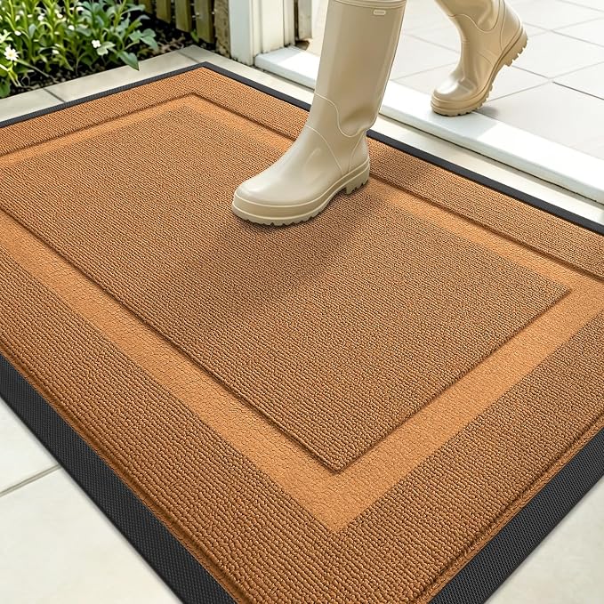 OLANLY Front Door Mat Outside 35x23, All-Season Heavy-Duty Rubber Doormat | by OLANLY