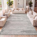 JONATHAN Y Khalil Modern Berber Stripe Gray/Cream Indoor Area Rug, Contemporary by JONATHANY