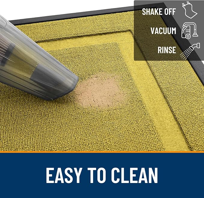 OLANLY Front Door Mat Outside 71x47, All-Season Heavy-Duty Rubber Doormat | - Image 5