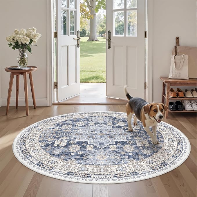 Round Rug 6ft, Circle Rug for Dining Room Table, Dining Room, Nursery Room - Image 3