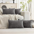 Set of 4 Soft Textured Decorative Throw Pillow Covers 12X20 Inch Cozy Farmhouse by Cozoomy