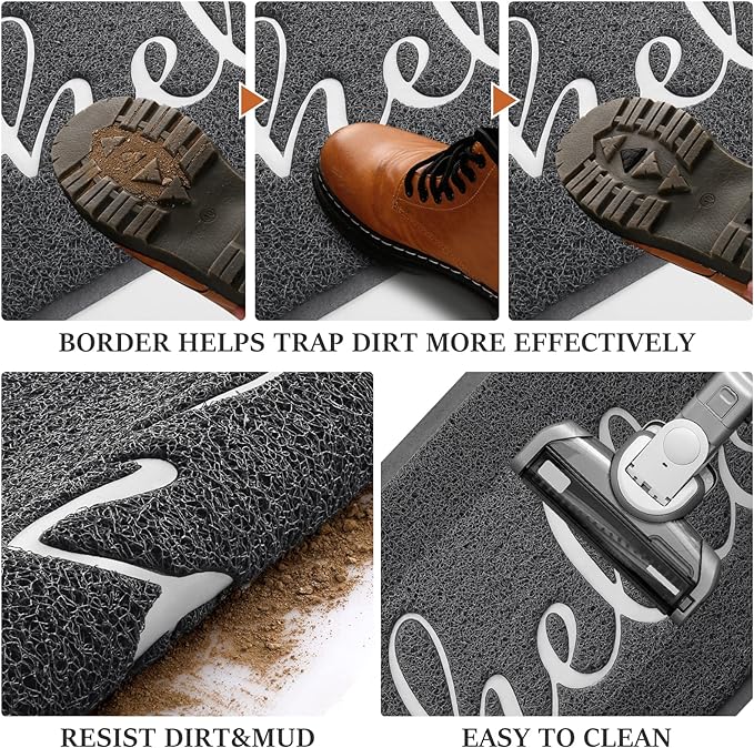 Door Mat Welcome Mat Floor Mat for Entryway, High Traffic Areas | Low Profile - Image 6