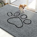 OLANLY Dog Door Mat for Muddy Paws 48x30, Paw Print Design Chenille Mud Mat | by OLANLY