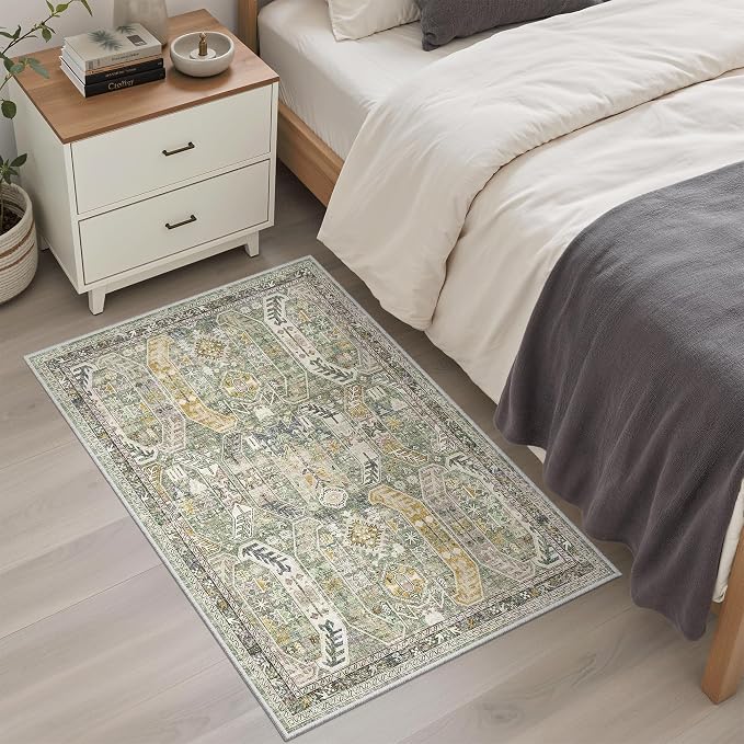 Madane Washable Area Rug 2x3 Small Entryway Rugs Non-Slip, Low Pile Floor Carpet - Image 4