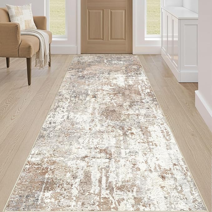 LOONGRUG Runner Rug 3x10 Washable Non-Slip Kitchen Neutral Modern Rug | - Image 4