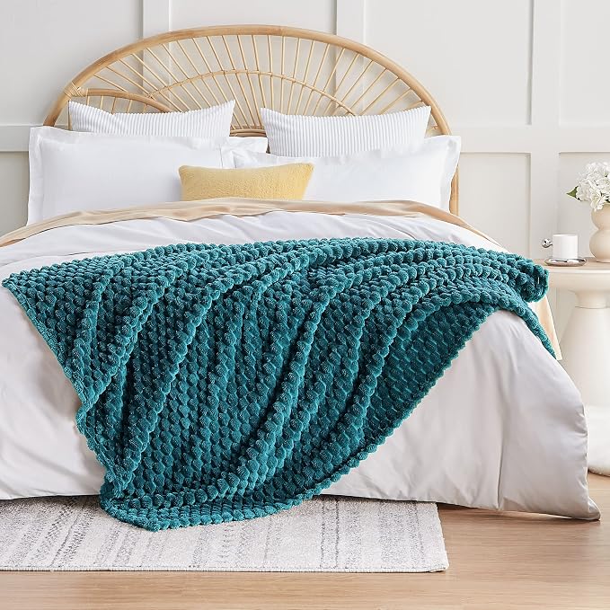 EXQ Home Soft Fleece Full Blanket – Cozy Lightweight 3D Imitation Turtle Shell - Image 2