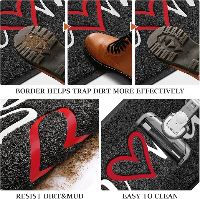 Door Mat Welcome Mat Floor Mat for Entryway, High Traffic Areas | Low Profile - Image 6