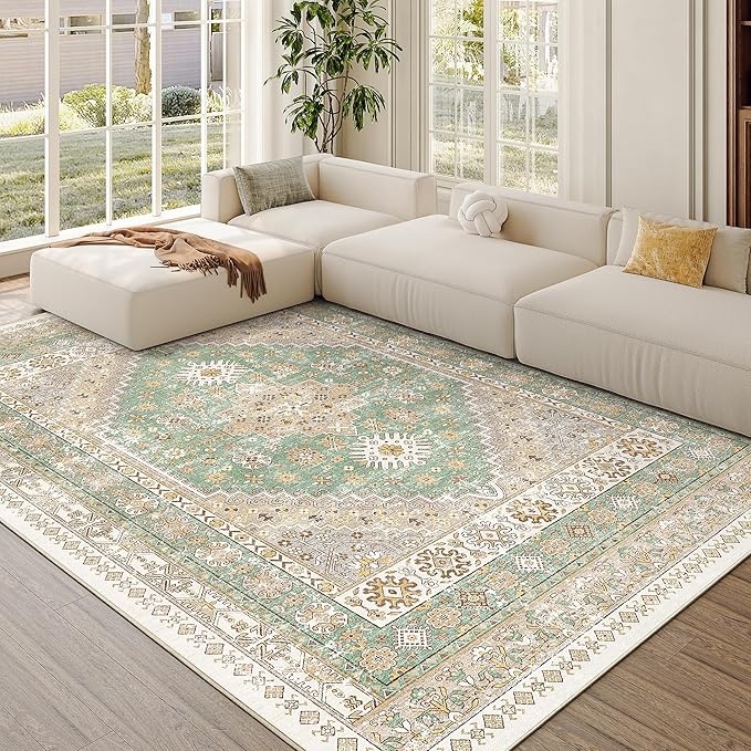 5x7 Area Rugs for Living Room, Large Washable Rug, Dining Room, Low Pile - Image 4