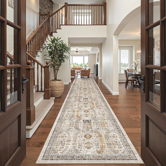 Madane Hallway Runner Rug 3x16 Washable Kitchen Runners Long, Low-Pile - Image 4