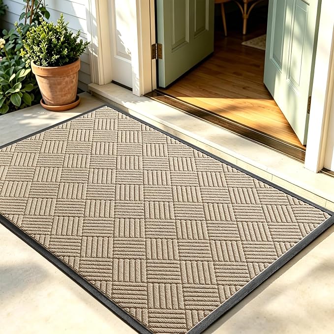 Front Door Mat, Heavy Duty Waterproof Doormat 47.5"x35.5", Stain Fade Resistant by WELDUN%E2%80%94IdealChoiceforHome