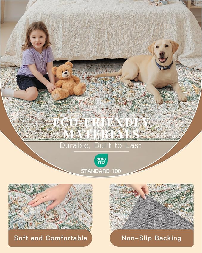 Madane Washable Runner Rugs 2x10 Long - Image 5