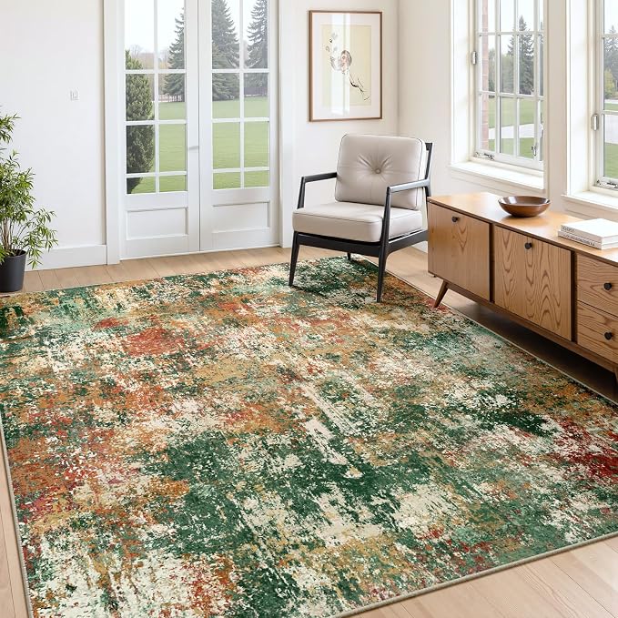 RELEANY Washable 5'x8' Abstract Area Rug - Image 9
