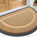 OLANLY Half Circle Front Door Mat Outside 29.5x17 All-Season Rubber Doormat | by OLANLY