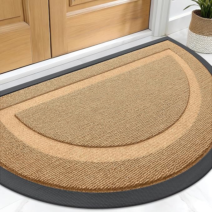 OLANLY Half Circle Front Door Mat Outside 59x34 All-Season Rubber Doormat | by OLANLY