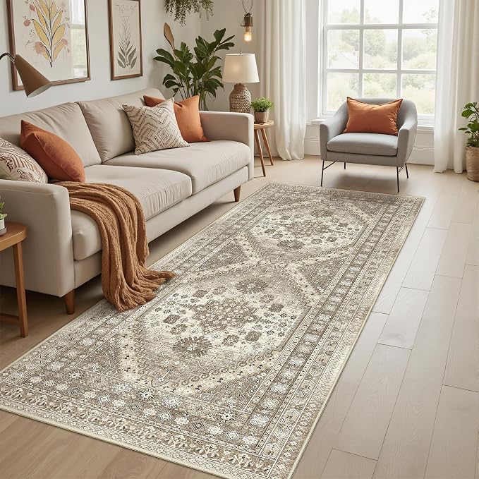 3x8 Runner Rug Non Slip Washable Rugs by Restydon