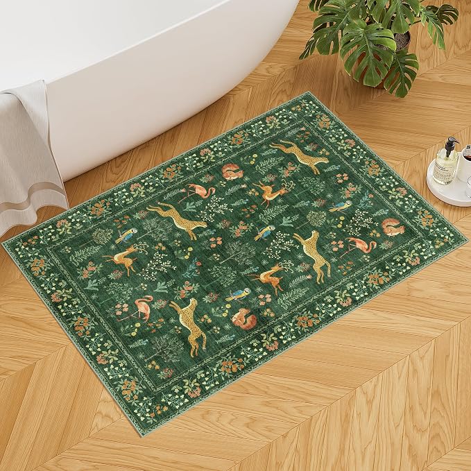 DUKINO 2x3 Entryway Rug, Washable Door Mat Animal Rug - Image 4