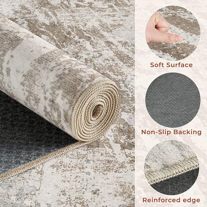 DMOYEST 6ft Round Washable Area Rug - Image 6