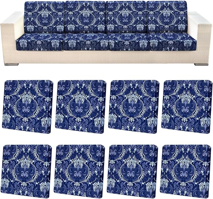 8Pcs Patio Cushion Covers Stretch Outdoor Furniture Protector Slipcovers | by pickyNproud