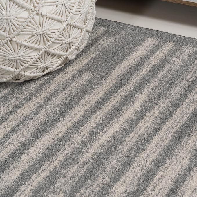 JONATHAN Y Khalil Modern Berber Stripe Gray/Cream Indoor Area Rug, Contemporary - Image 4