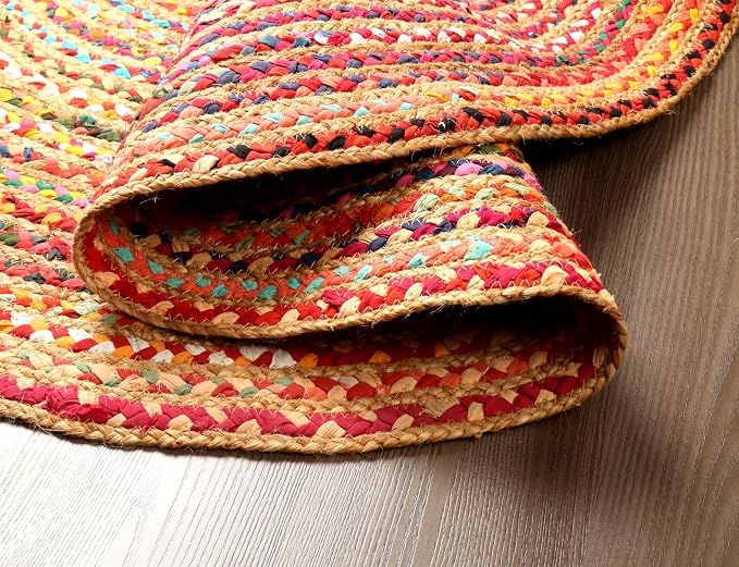 Hausattire Boho Braided Round Rug - Image 7