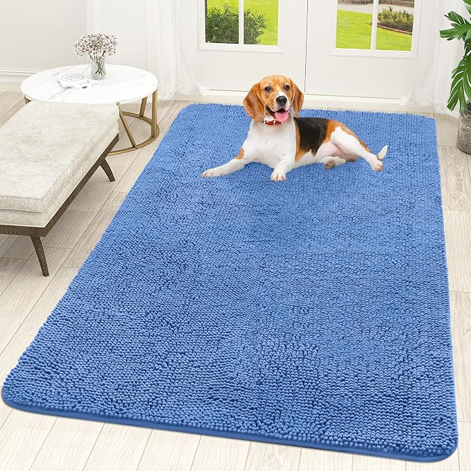 OLANLY Dog Door Mat for Muddy Paws 59x35, Super Absorbent Chenille Mud Mat | by OLANLY