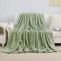Aganear Fleece Throw Blanket for Couch Sofa 60"x80" Sage Green | Lightweight by Aganear